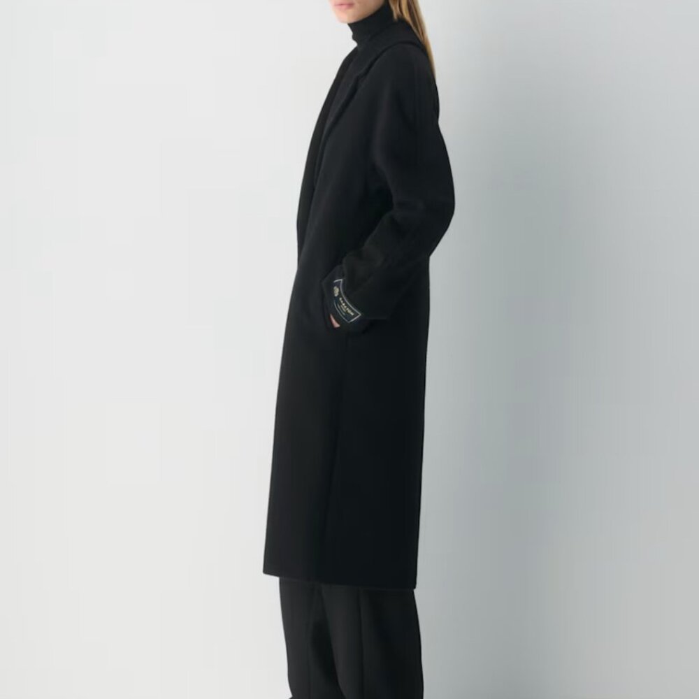 NWT Aritzia BABATON The Slouch Coat - (Re)Camel Wool Black - Picture 3 of 16